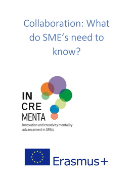 Collaboration: What Do SME's Need to Know?