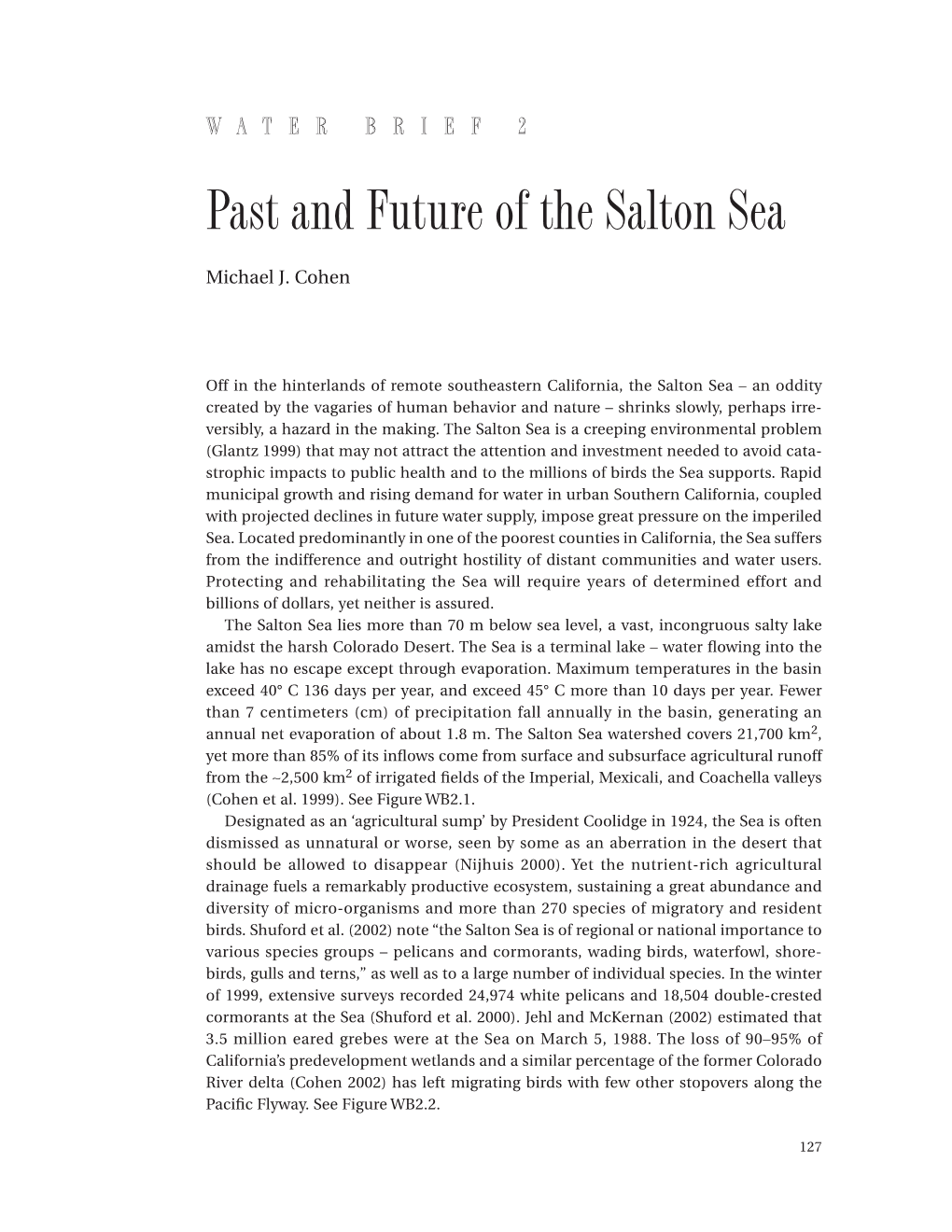 Past and Future of the Salton Sea