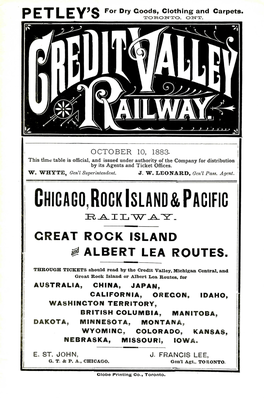 1883 Credit Valley Railway