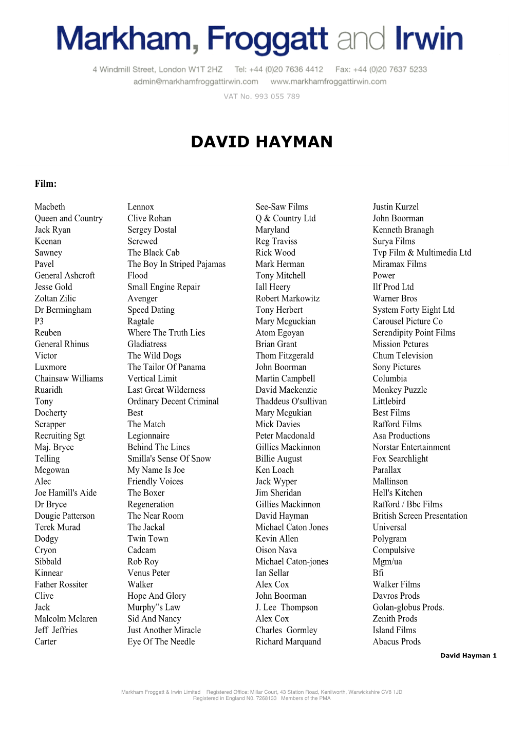 David Hayman