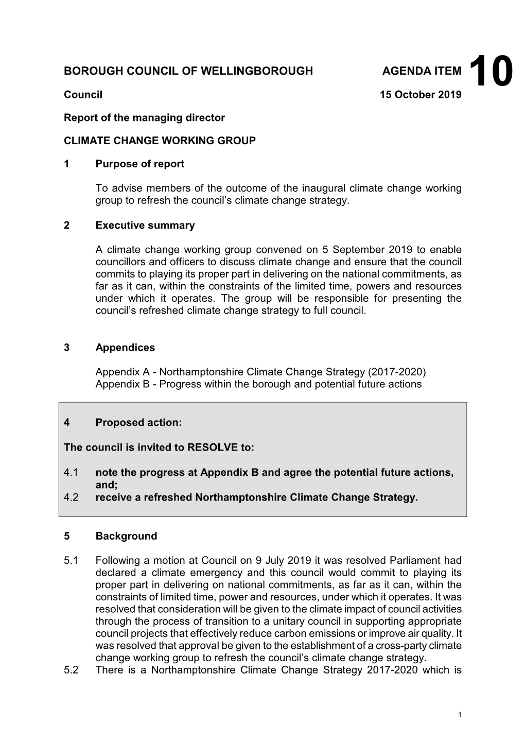 Climate Change Working Group