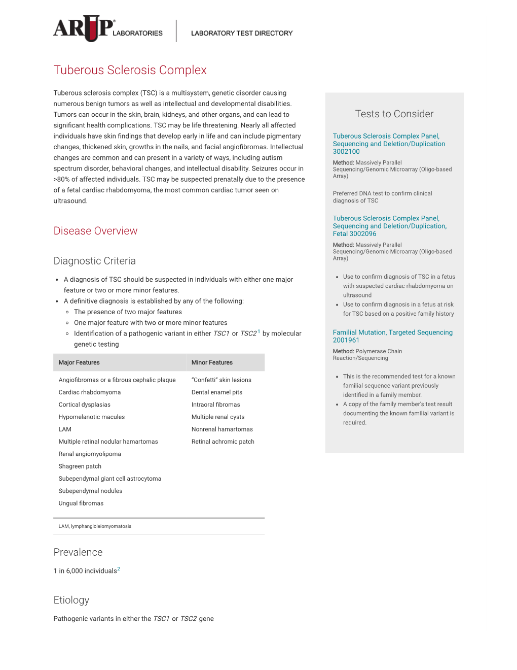 Tuberous Sclerosis Complex