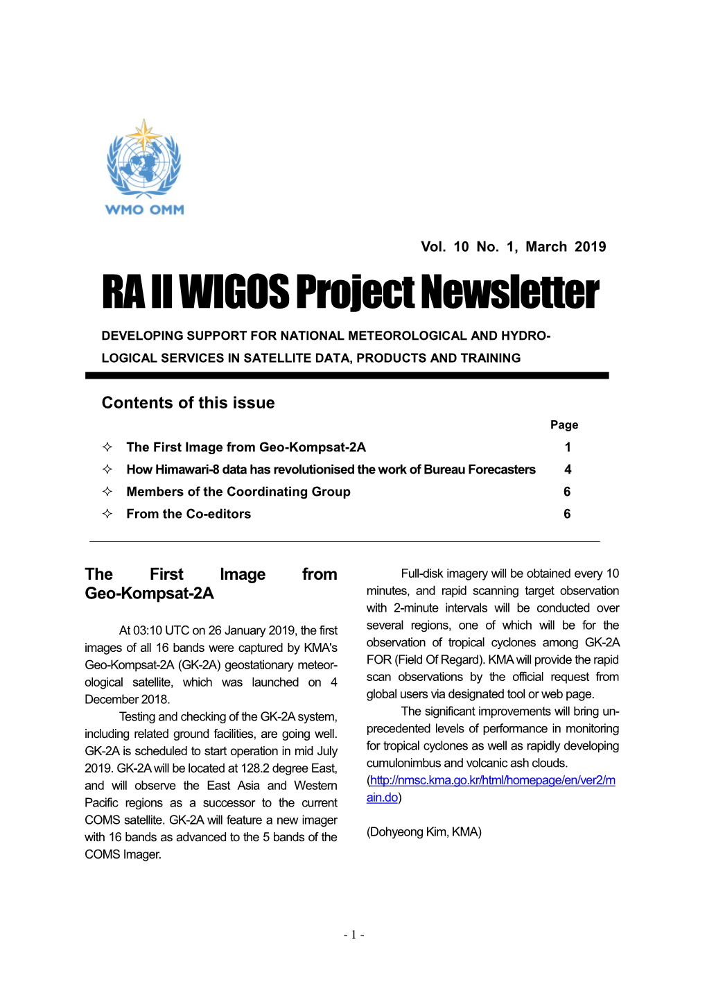 RA II WIGOS Newsletter Vol10