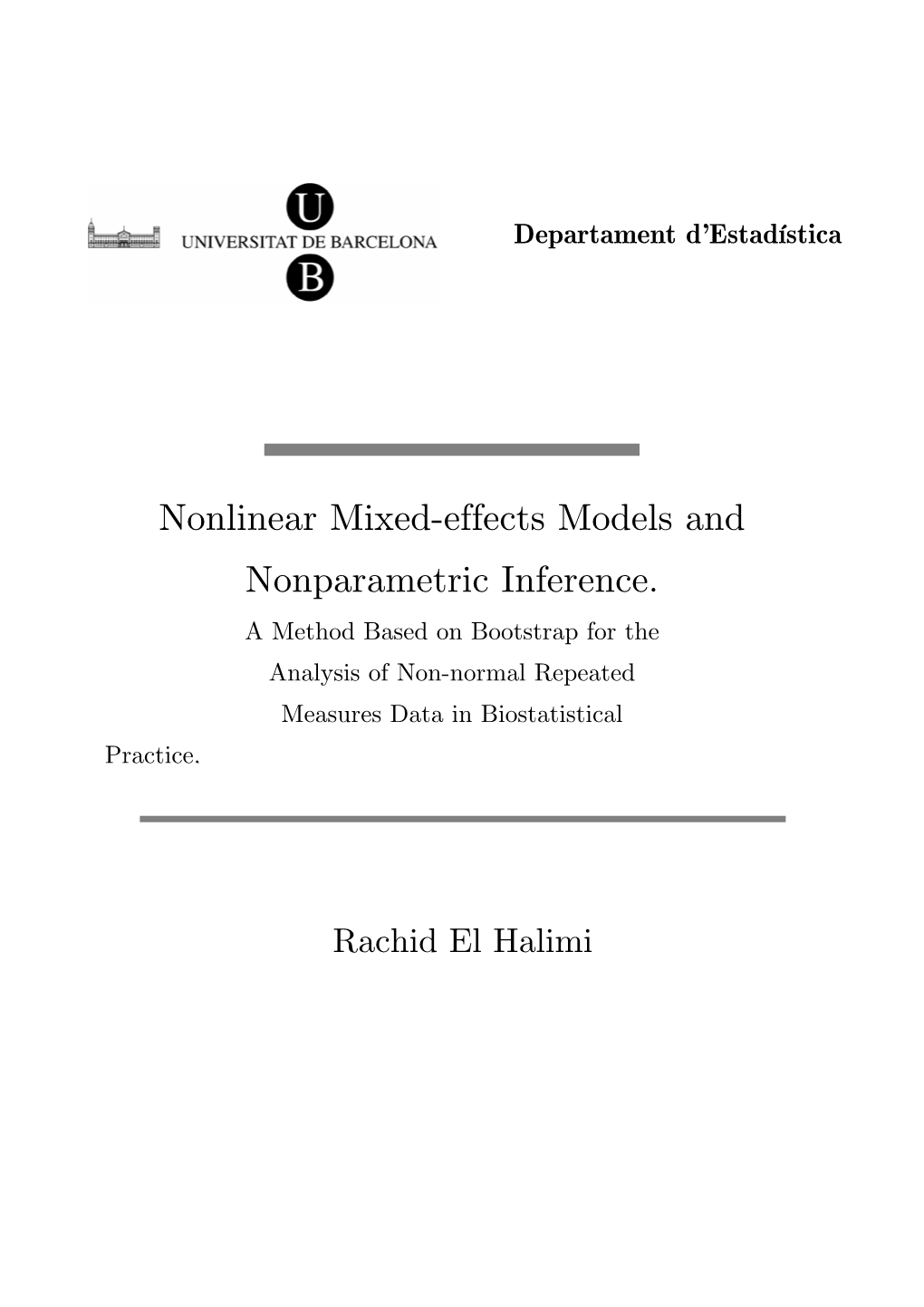 Nonlinear Mixed-Effects Models and Nonparametric Inference