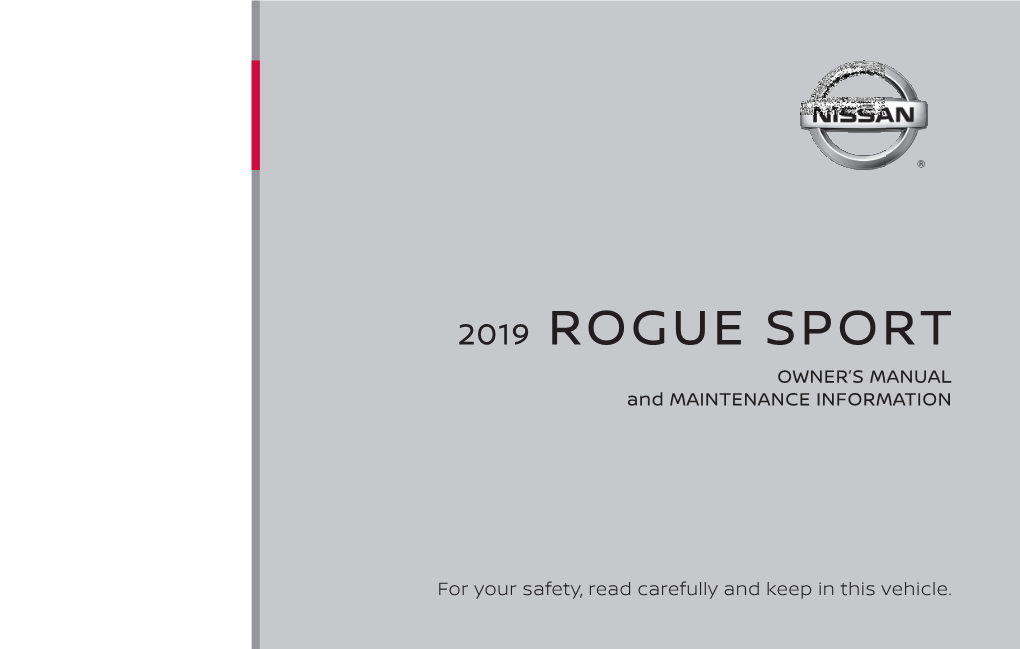 2019 Nissan Rogue Sport | Owner's Manual and Maintenance Information