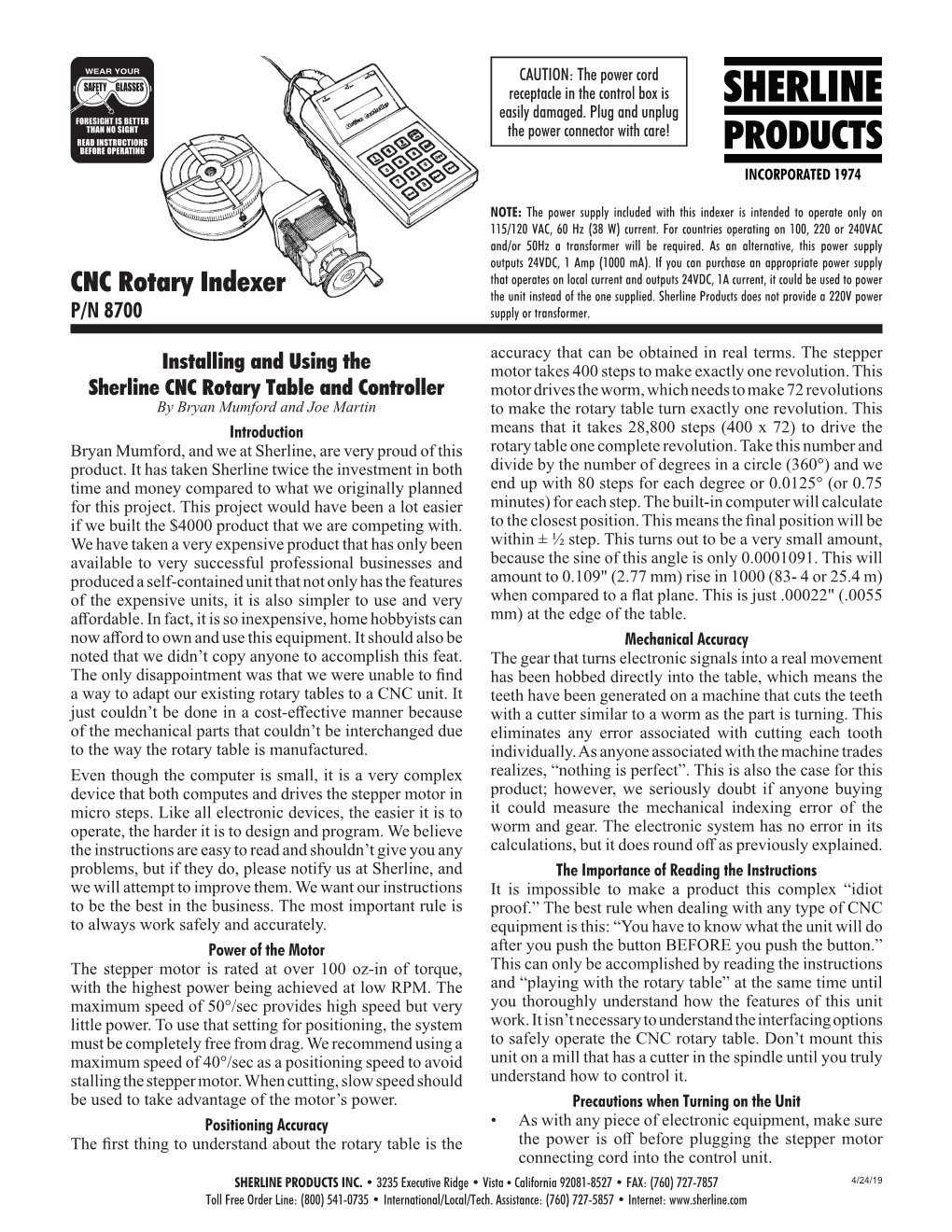 Programming and Using a Sherline CNC Rotary Indexer