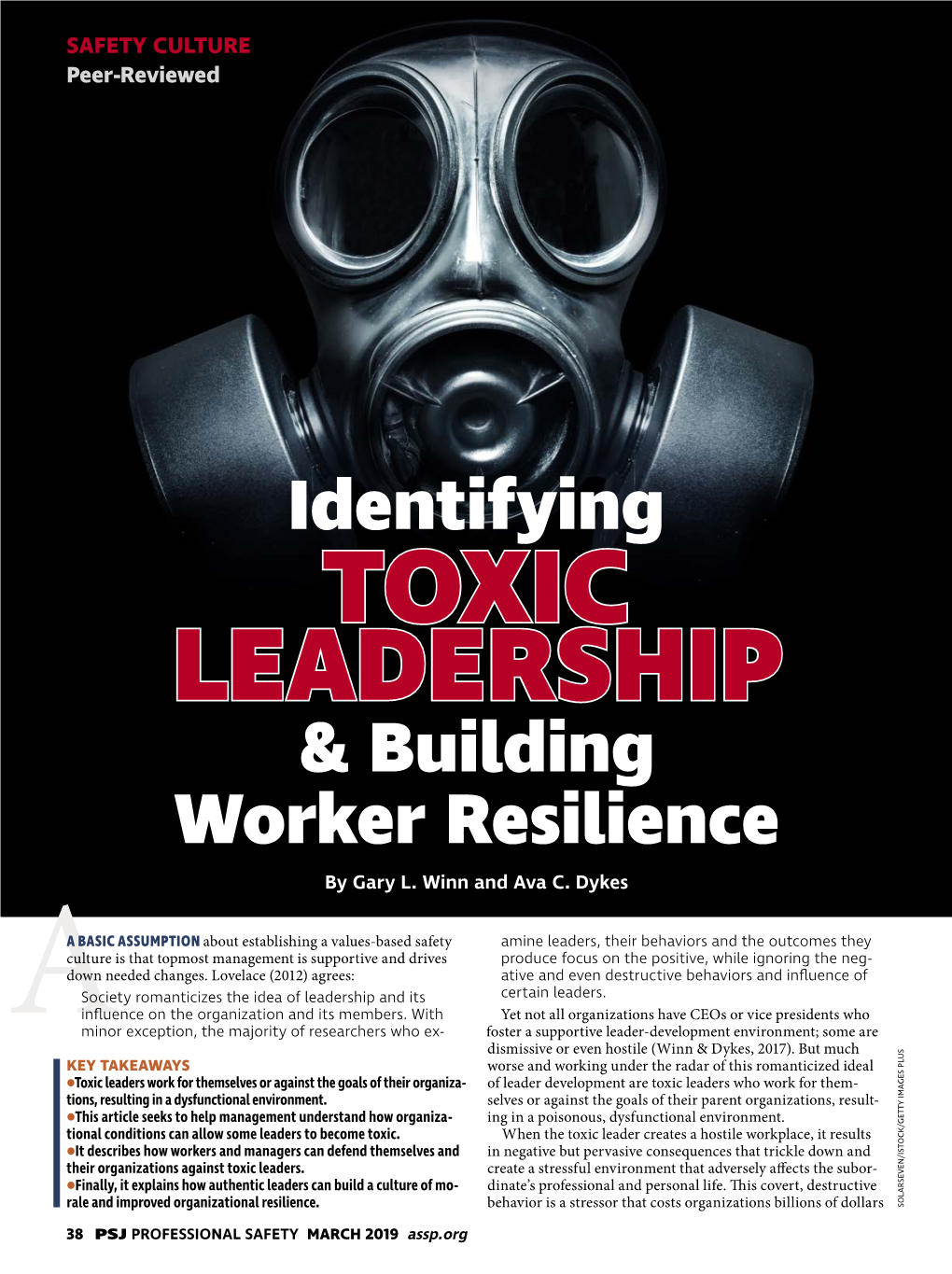 TOXIC LEADERSHIP & Building Worker Resilience by Gary L