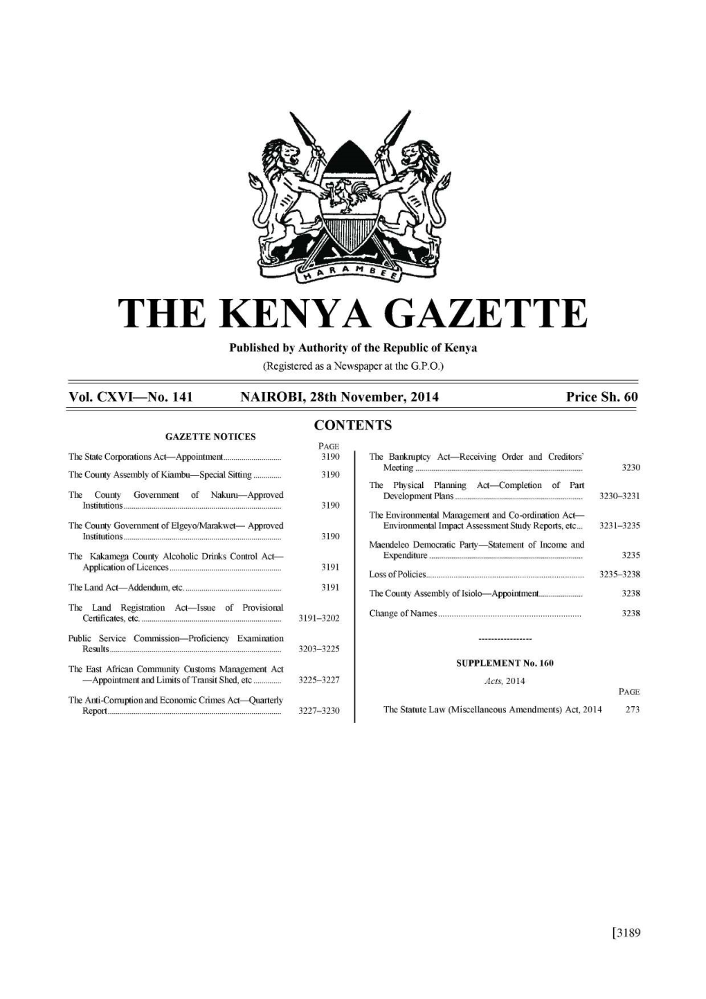 The Kenya Gazette