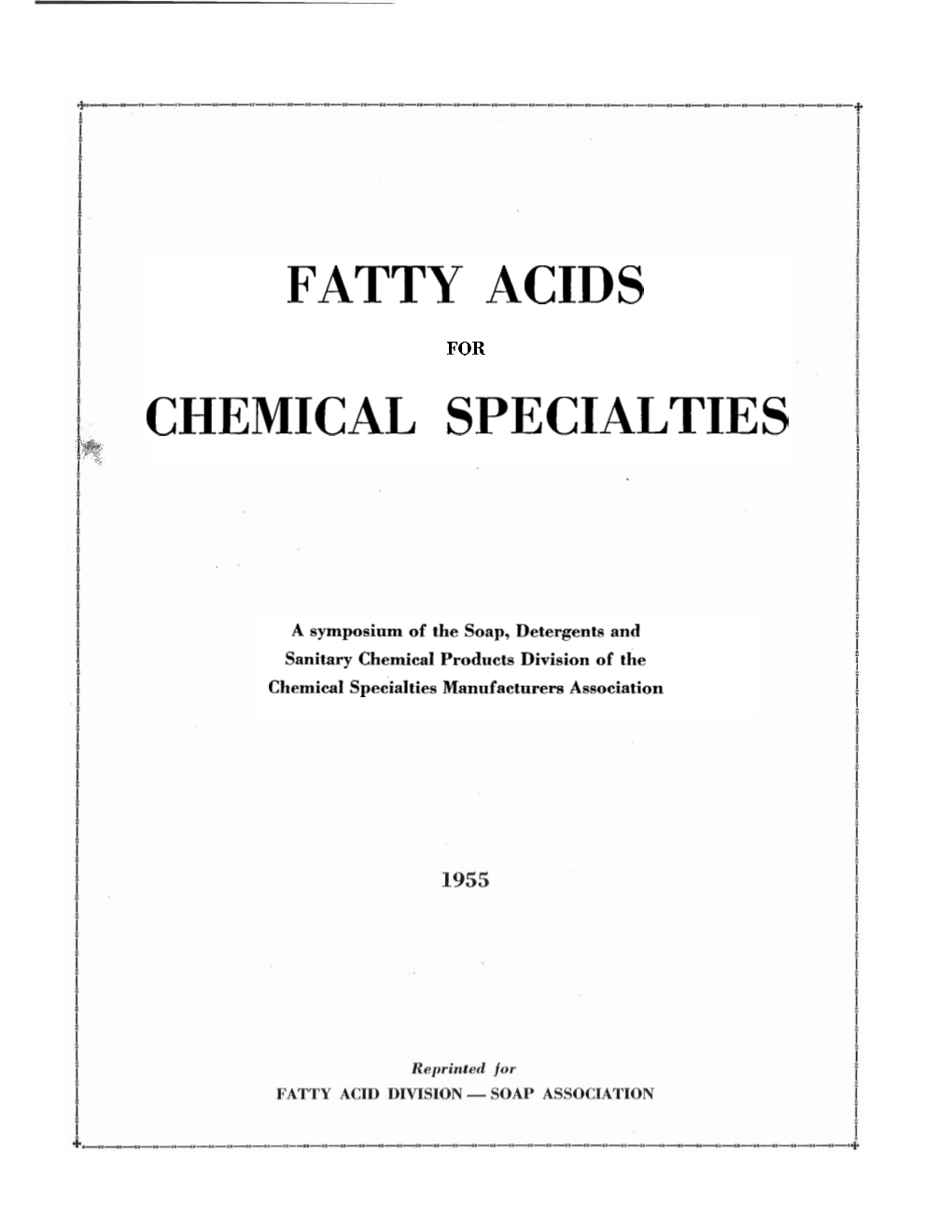 Fatty Acids Chemical Specialties