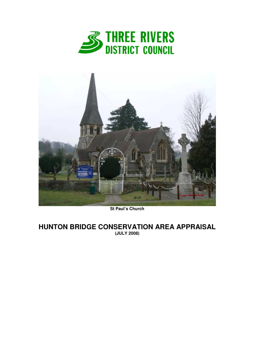 Hunton Bridge Conservation Area Appraisal 2008