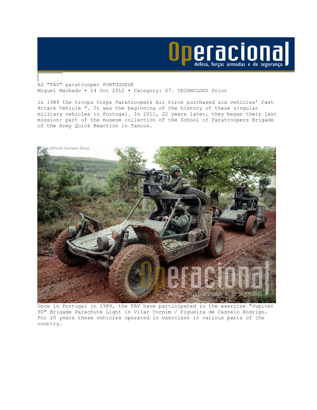 AS "FAV" Paratrooper PORTUGUESE Miguel Machado • 14 Oct 2012 • Category: 07