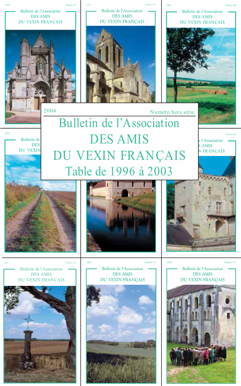 Sommaire Des Bulletins De L'association Des Amis Du Vexin