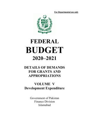 Federal Budget 2020–2021