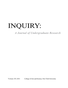 Inquiry: a Journal of Undergraduate Research