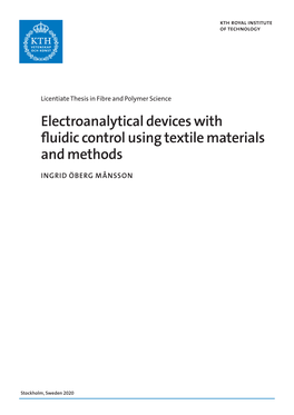 Electroanalytical Devices with Fluidic Control Using Textile Materials and Methods