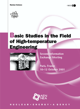Basic Studies in the Field of High-Temperature Engineering