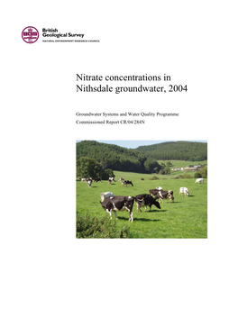 Nitrate Concentrations Nithsdale Groundwater, 2004