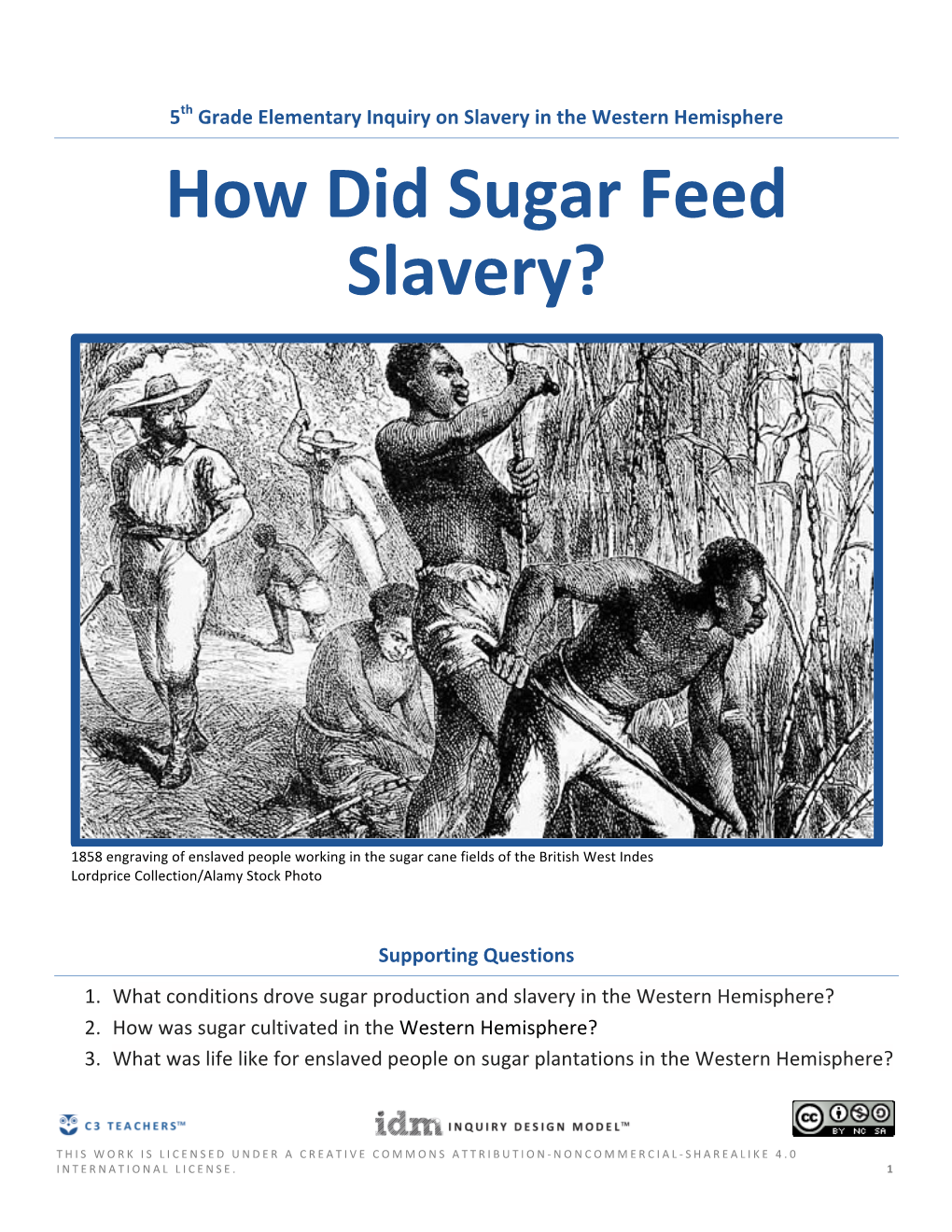 How Did Sugar Feed Slavery