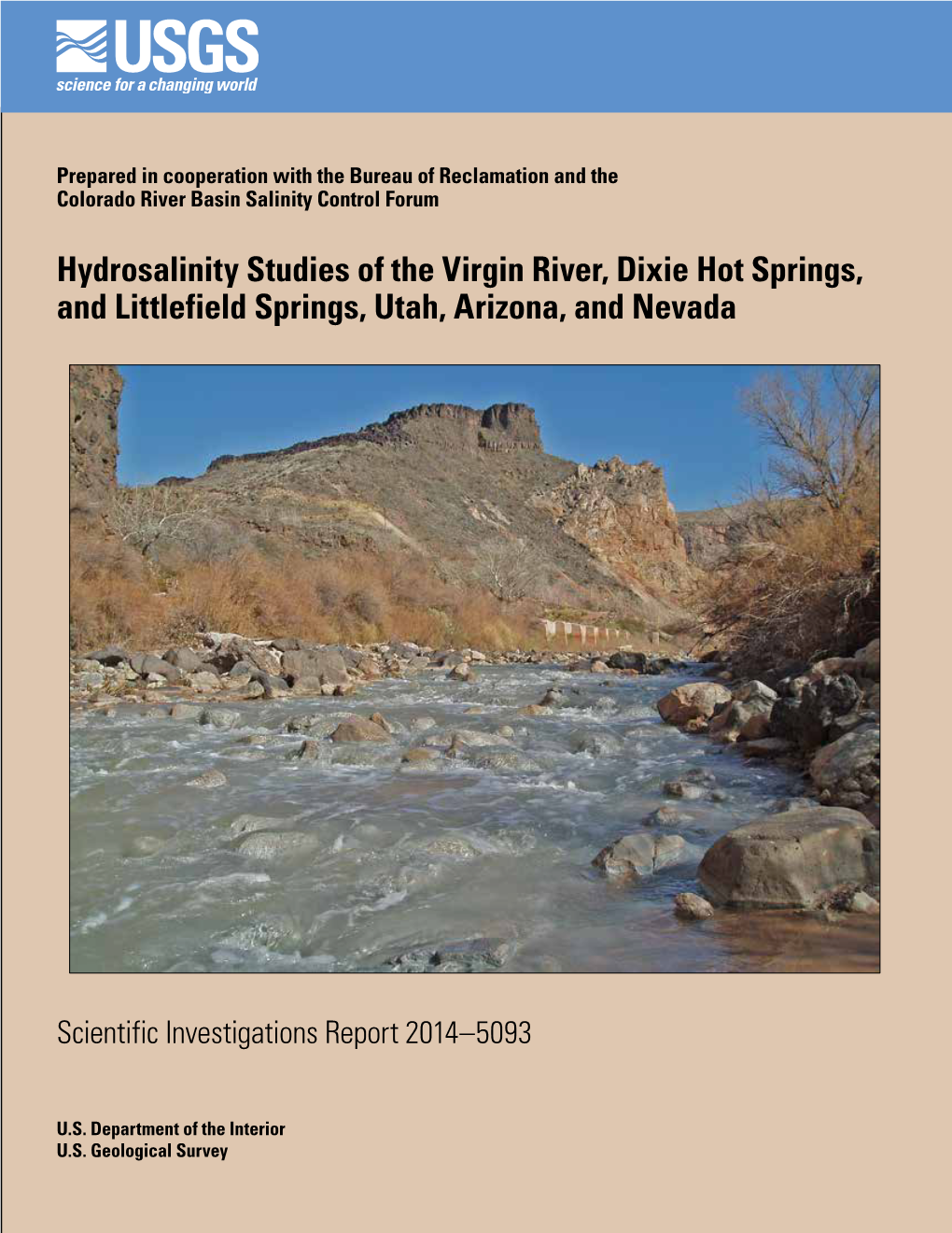 Hydrosalinity Studies of the Virgin River, Dixie Hot Springs, and Littlefield Springs, Utah, Arizona, and Nevada