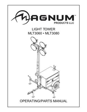 Light Tower Mlt3060 • Mlt3080 Operating/Parts Manual