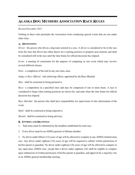 Race Rules and Procedures 2