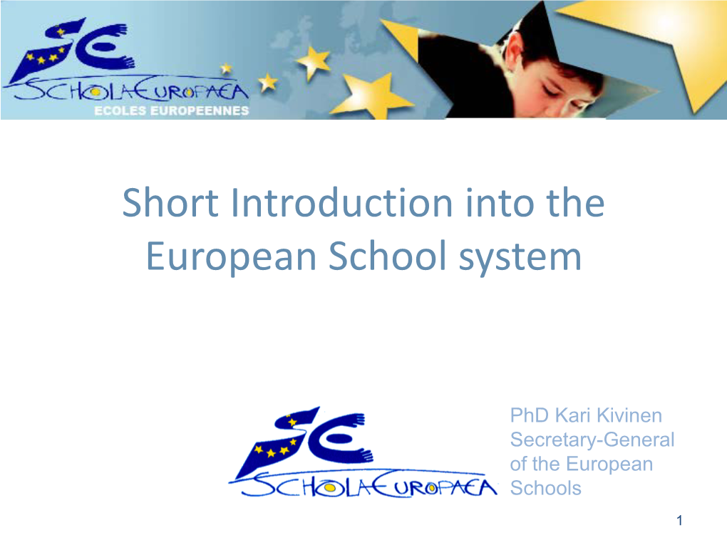 Reform of the European Schools System