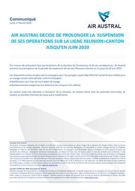 Air Austral Communication