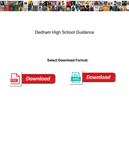 Dedham High School Guidance