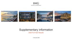 Supplementary Information 2020 Full Year Results