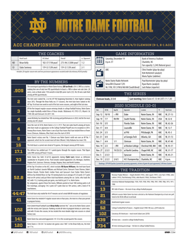 Weekly Game Notes – ACC Championship