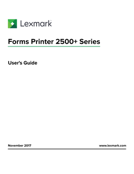 Forms Printer 2500+ Series
