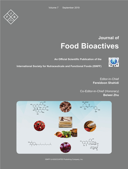 Journal of Food Bioactives