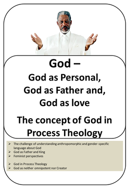 God – God As Personal, God As Father And, God As Love the Concept of God in Process Theology
