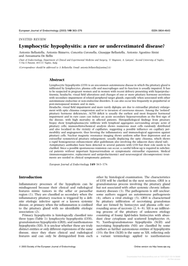 Lymphocytic Hypophysitis