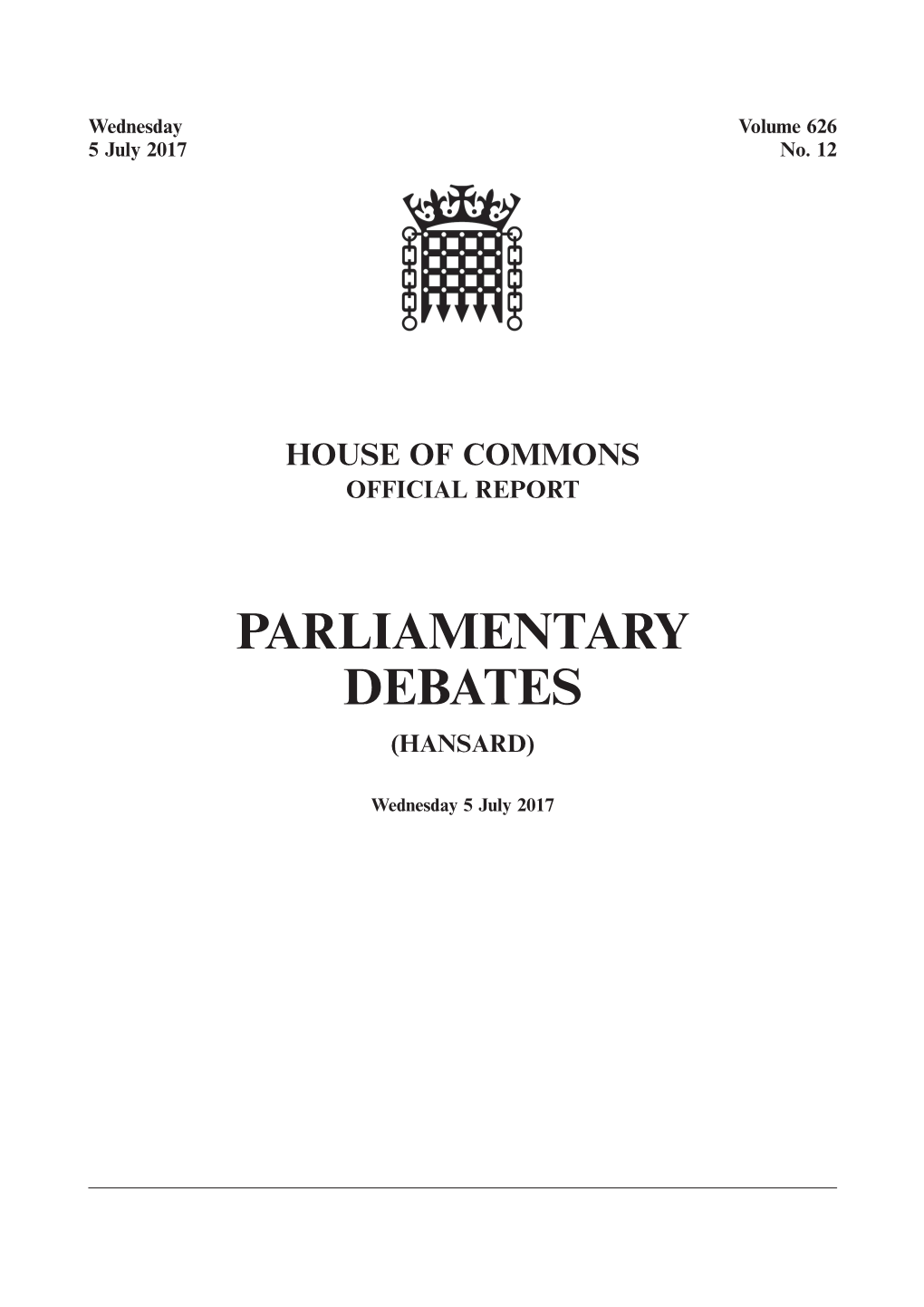 Parliamentary Debates (Hansard)