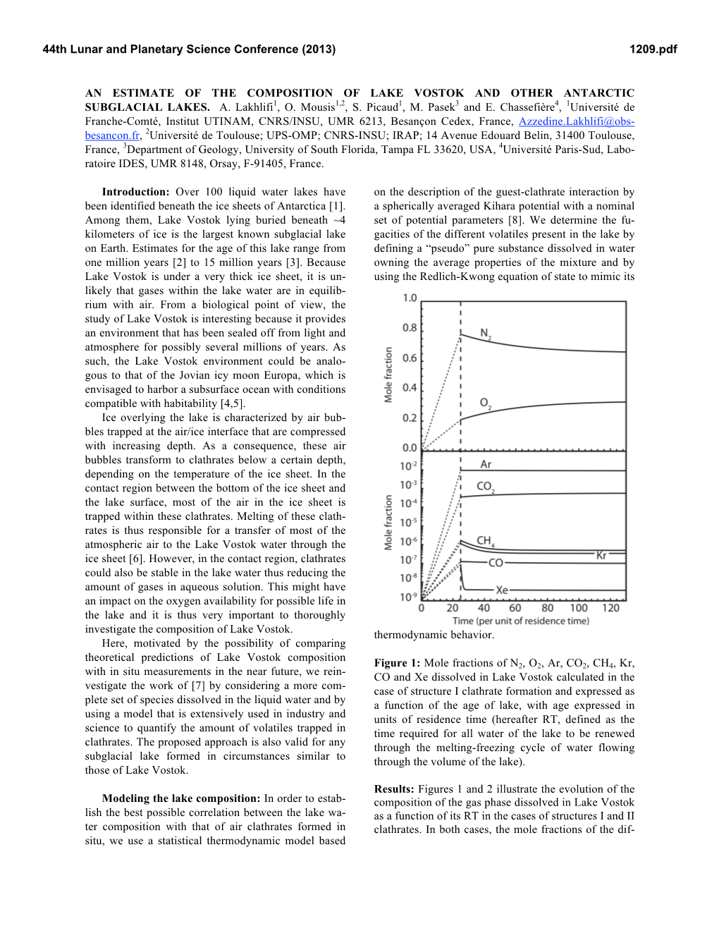 An Estimate of the Composition of Lake Vostok and Other Antarctic Subglacial Lakes