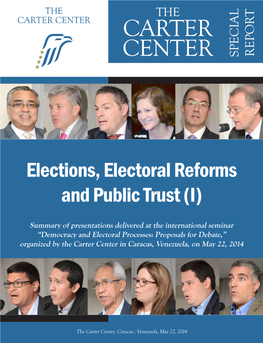 Elections, Electoral Reforms and Public Trust (I)