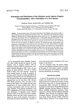 Systematics and Distribution of the Diplophos Taenia Species Complex (Gonostomatidae), with a Description of a New Species