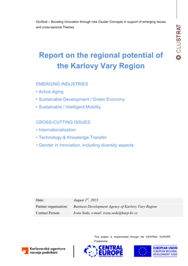 Report on the Regional Potential of the Karlovy Vary Region