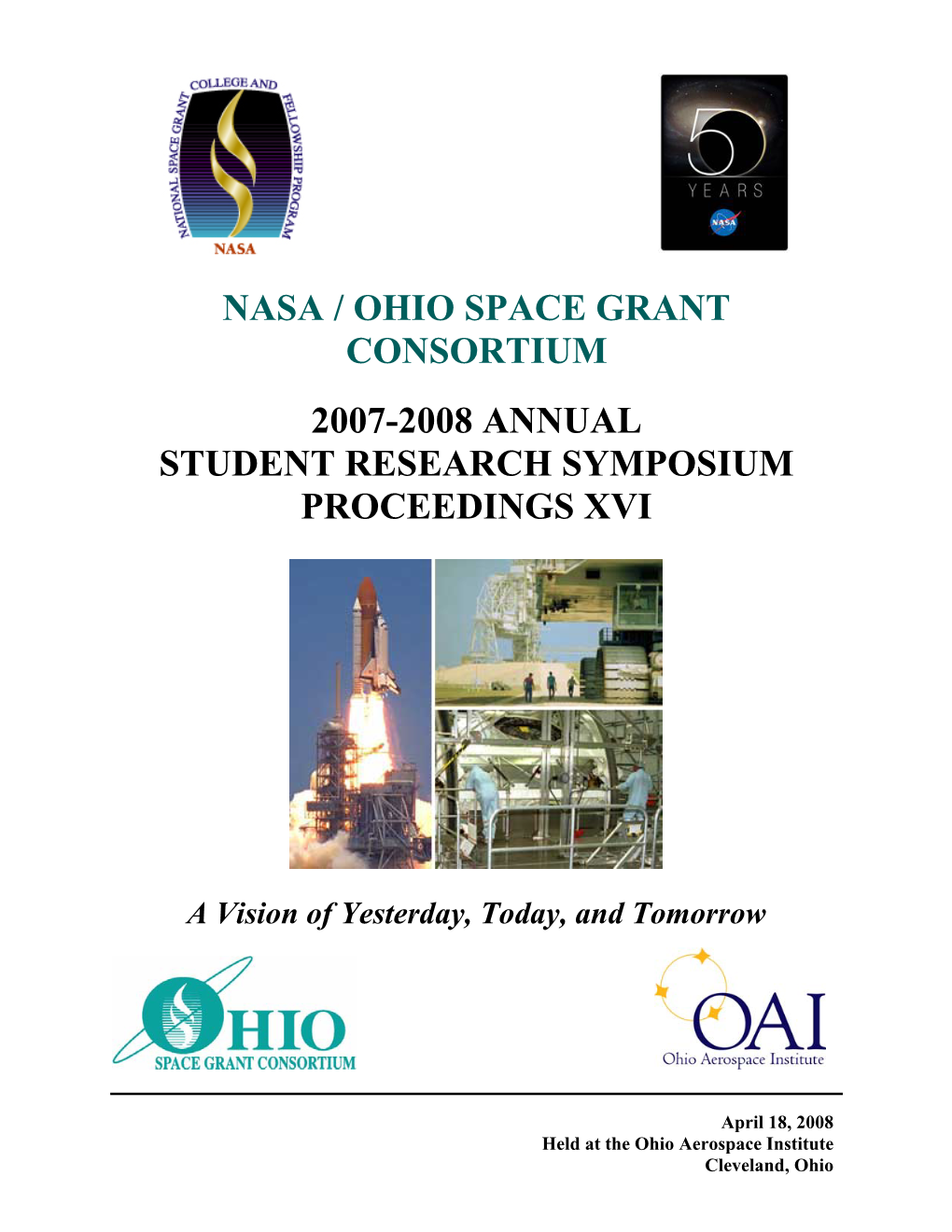 Nasa / Ohio Space Grant Consortium 2007-2008