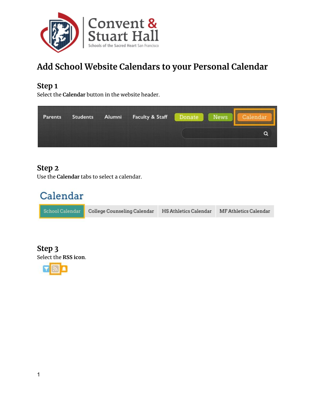 Add School Website Calendars to Your Personal Calendar