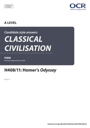 A Level Classical Civilisation Candidate Style Answers