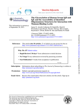 Mannan-Binding Lectin Oligomannose Structures For