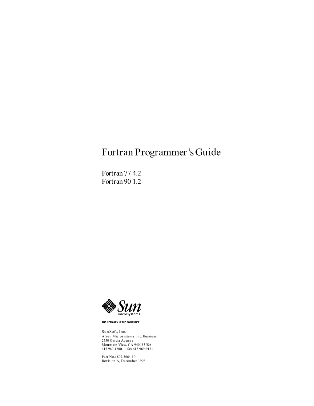 Fortran Programmer's Guide