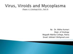 Virus, Viroids and Mycoplasma