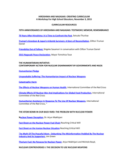 UN PD Curriculum & Standards Hyperlinks.Pages