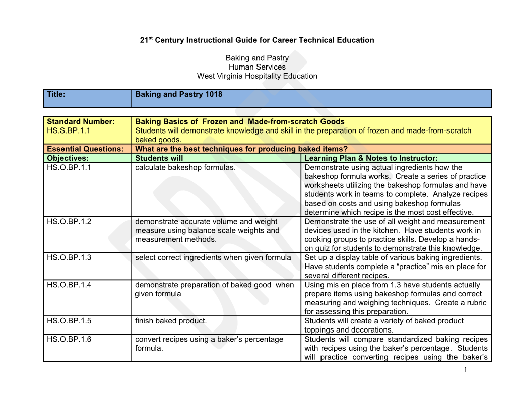 21St Century Instructional Guide for Career Technical Education