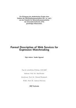 Formal Description of Web Services for Expressive Matchmaking