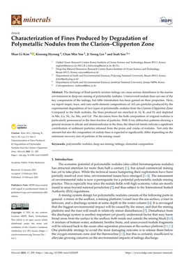 Characterization of Fines Produced by Degradation of Polymetallic Nodules from the Clarion–Clipperton Zone