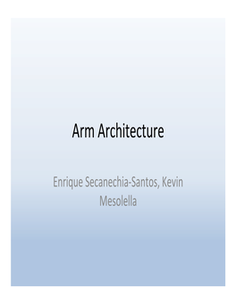 Arm Architecture